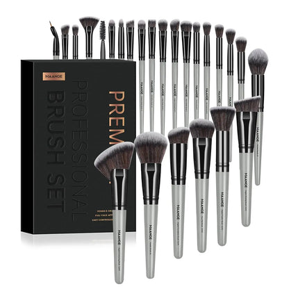 MAANGE Soft Bristle Makeup Brushes Sets, Multifunctional Makeup Brushes, Cosmetic Brushes, with Comfortable Grip, 25Pcs/Set Makeup Tools for Foundation, Powder, Concealers, Eyeshadow, Blush, Valentine'S Day Gift, Makeup Brush Kit